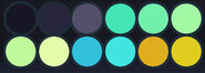 Traiboros' primary color palette