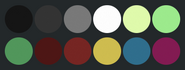 Flickaflie's primary color palette