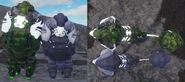 Custome dwarfism (right + bottom) and adult overgrow Cottol
