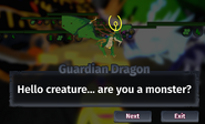 Guardian Dragon Mother initial greeting.