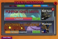 Event Missions menu during part 3