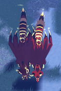 Gigantism Phyremia (left) next to Regular Shimmer Phyremia (right), seen from above