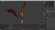 Saukuryn being animated in Blender by Erythia, 9/28/2021