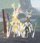 Drawfism (right) and normal (left) Mustegaryx