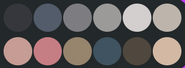 Teinook's primary color palette