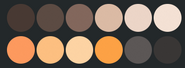 Koini's primary color palette