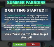 Getting Started Message