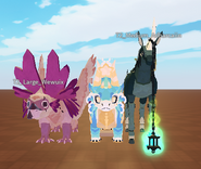 Olatua's size compared to Wewuix and Adharcaiin, front view