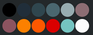 Eigion Warden's primary color palette