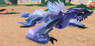 Custom Shimmer + Glimmer female Zwevealisk; note the glowing parts on its tail, circle markings, wings, and claws