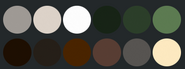 Gramoss' primary color palette