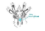 A drawing provided by malarkeii to further display the Norskogg's gender dimorphism