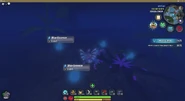 Rocky Drop depths essence spawn; see the blue glowing droplet essence