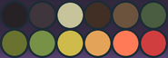Nymphasuchus' primary color palette