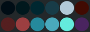 Hebitoa's primary color palette