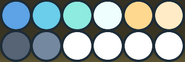Olatua's primary color palette