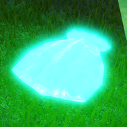 One of the bright blue shells visible on the main map, which grant a Shell each