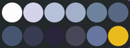 Polymonstrum's primary color palette