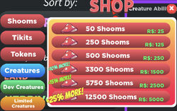 Shooms, Trade Roblox Creatures of Sonaria Roblox Items