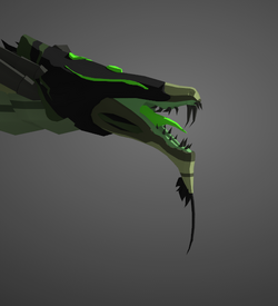 Creatures of sonaria sar'hingaro three headed hydra dragon in a green toxic  wasteland