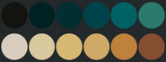 Nyxasolyx's primary color palette