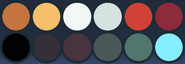 Sleirnok's primary color palette
