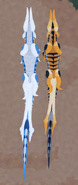 Dwarfism male Chrysos (right) next to male Chrysos (left), seen from above