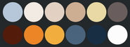 Exotide's primary color palette
