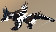 Old glimmer female Kaegiszarr hightlighted, note that lines on back dont glow on siede