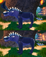 Previous adult male (above) and female (below) Therolachus