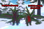 Custom Dwarfism male Saukuryn (right) next to custom Regular female Saukuryn (left)