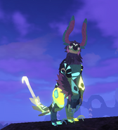 Old custom Glow Tail + Glimmer Prabiki; note the glowing thighs and feet