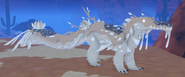 Leucistic Nymphasuchus in-game, at night