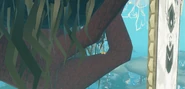 Inkpujin's foot on a branch of the Swamp Hollow tree
