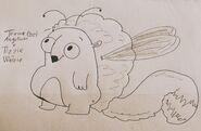 Trevor Angstrom (from Kiff, a Disney’s show) as a tizzie whizie. An immediately drawing with one mistake is his “fat” stomach
