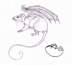 Rat with bat wings
