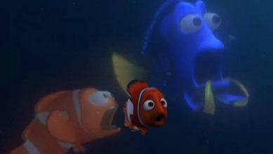 Marlin Nemo and Dory screaming