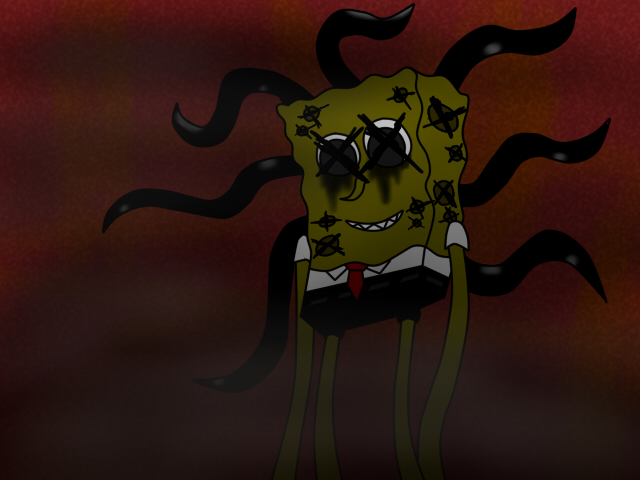 slender man on spongebob