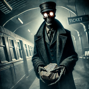 Illustration du Ticket man par une IA