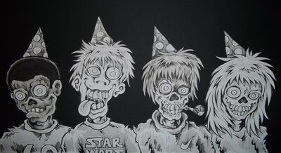 Mad zombie party by monsterink-d4s8k1s