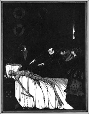 Illustration from The Facts in the Case of M. Valdemar by Edgar Allan Poe (c. 1845)