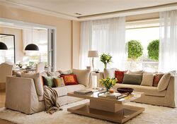 Salon con sofas en l 439x309