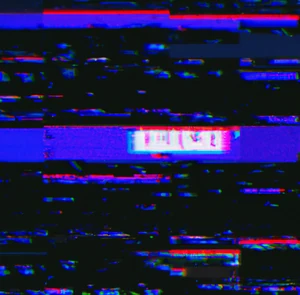 Glitchy computer screen