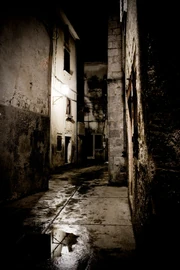Just a dark alleyway