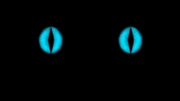 Los ojos azules, muy similares a los de Morticia, aparecen en medio de todo el humo negro que apareció en el cuarto de las hermanas.