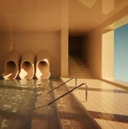 The hotel pool slide, or one very much like it.