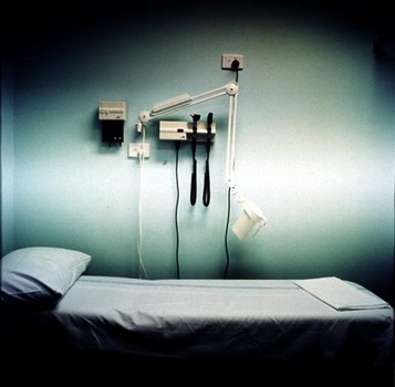 dark hospital bed