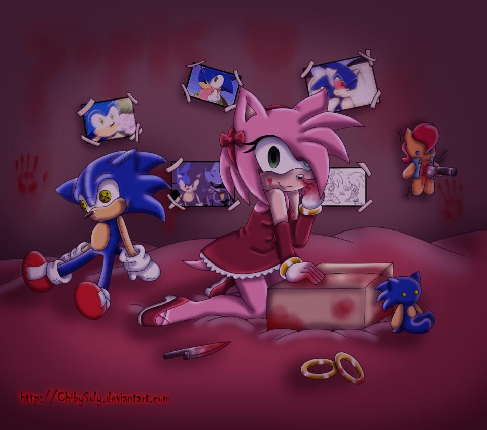 An Exe.'s Twisted Obsession (Yandere Sonic Exe. x Amy Rose Oneshot)