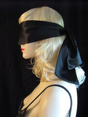 Black silk blindfold side211