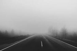 Foggy road